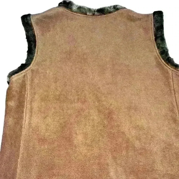 VTG Bob Mackie Wearable Art Sz M Fleece Vest Embroidered Feathers Boho Chic - Picture 9 of 14